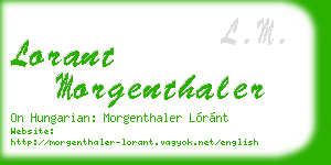 lorant morgenthaler business card